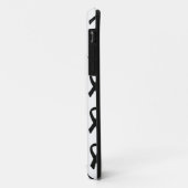 Melanoma Cancer Black Ribbon Phone Case (Achterkant/links)