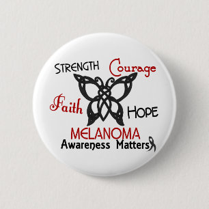 Melanoma Celtic Butterfly 3 Ronde Button 5,7 Cm