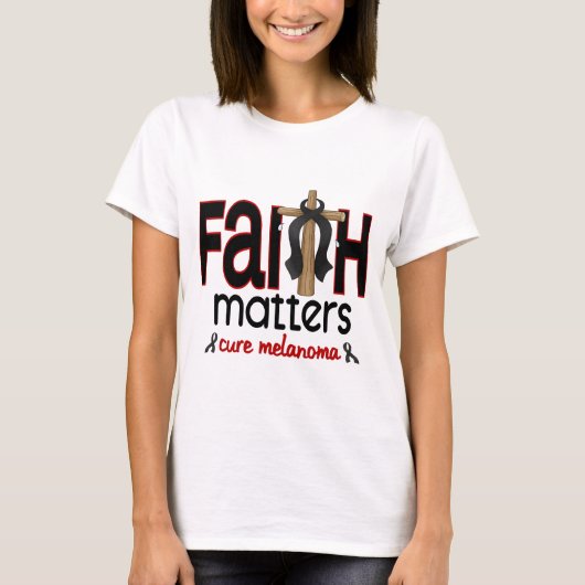 Melanoma Faith Matters Cross 1 T-shirt (Voorkant)
