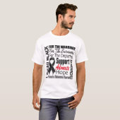 Melanoma I Draag Black Ribbon TRIBUTE T-shirt (Voorkant volledig)