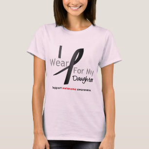 Melanoma ik Draag zwart voor mijn dochter T-shirt
