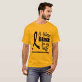 Melanoma ik Draag zwart voor mijn vrouw T-shirt (Voorkant volledig)