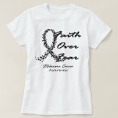 Melanoma-kankerbewustzijnsgevoel over angst - in d t-shirt (Design voorkant)