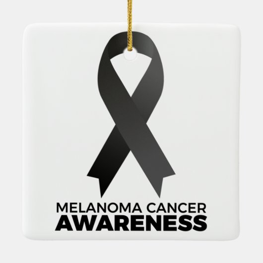 Melanoma-kankervoorlichting Keramisch Ornament (Achterkant)