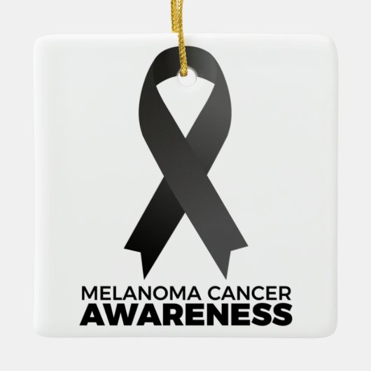 Melanoma-kankervoorlichting Keramisch Ornament (Voorkant)