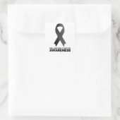 Melanoma-kankervoorlichting Vierkante Sticker (Tas)