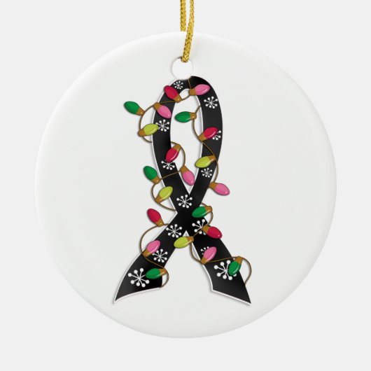 Melanoma kerstlampje keramisch ornament (Voorkant)