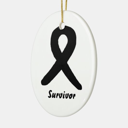 Melanoma overlevende sierplant keramisch ornament (Links)