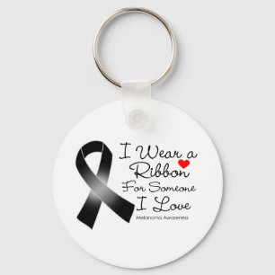 Melanoma Ribbon iemand waar ik van hou Sleutelhanger
