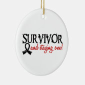 Melanoma Survivor 18 Keramisch Ornament (Rechts)
