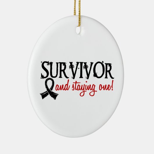 Melanoma Survivor 18 Keramisch Ornament (Rechts)