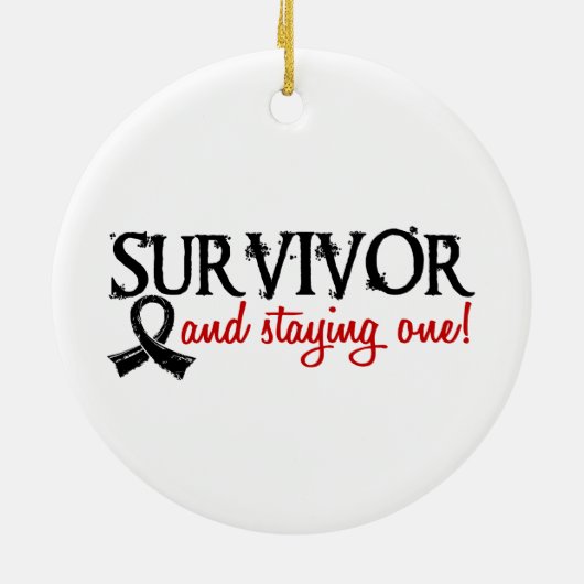 Melanoma Survivor 18 Keramisch Ornament (Achterkant)