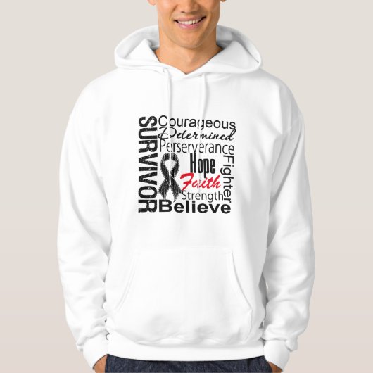 Melanoma Survivor Collage Hoodie (Voorkant)