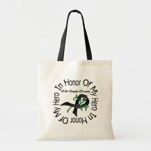 Melanoma ter ere van mijn Hero, die moedig heeft g Tote Bag