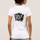 Melanoma Wake Up Kick Butt Herhalen T-shirt (Achterkant)