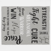 Melanoma Warrior Fleece Deken (Voorkant (Horizontaal))