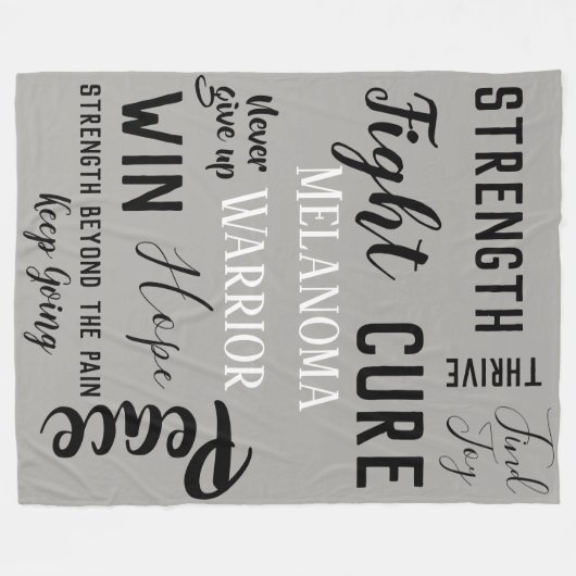 Melanoma Warrior Fleece Deken (Voorkant (Horizontaal))