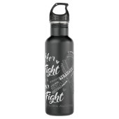 Melanoma's weten dat haar strijd onze strijd is waterfles  (Voorkant)