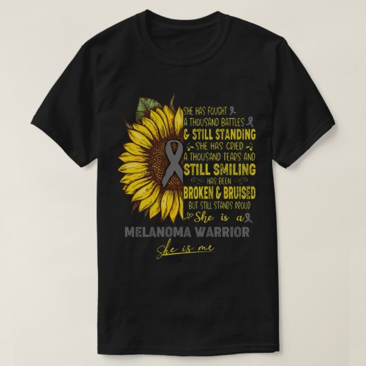 Melanoma's weten dat ze een Melanoom-worter is. T-shirt (Design voorkant)