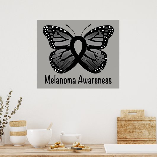 Melanoom Awareness: Butterfly Poster (Keuken)