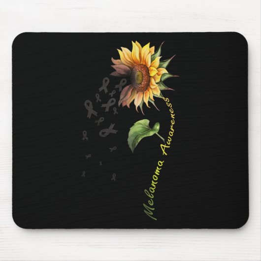 Melanoom Awareness Sunflower Shirt Muismat (Voorkant)