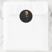 Melanoom Awareness Sunflower Shirt Ronde Sticker (Tas)