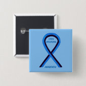 Melanoom-bewustzijn - Aangepaste zondebok Vierkante Button 5,1 Cm (Voorkant /achterkant)