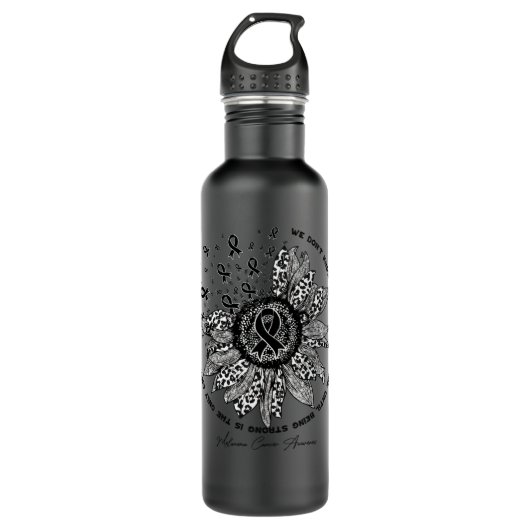 Melanoom Cancer Awareness - sunflower Flower we do Waterfles (Voorkant)