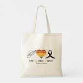 Melanoom Huidkanker Bewustzijn Strandtas Winkelen Tote Bag (Achterkant)