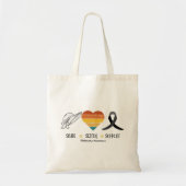 Melanoom Huidkanker Bewustzijn Strandtas Winkelen Tote Bag (Voorkant)