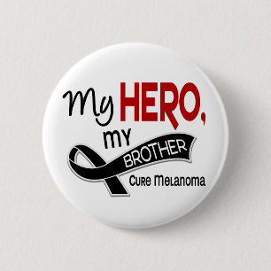 Melanoom huidkanker MIJN HERO MIJN BROEDER 42 Ronde Button 5,7 Cm