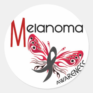 Melanoom / huidkanker VLINDER 3.1 Ronde Sticker