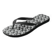 Melanoom | Huidkanker - Zwarte lint Teenslippers (Schuin)