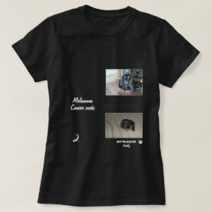 Melanoom huisdier tribute tweefoto lay-out t-shirt