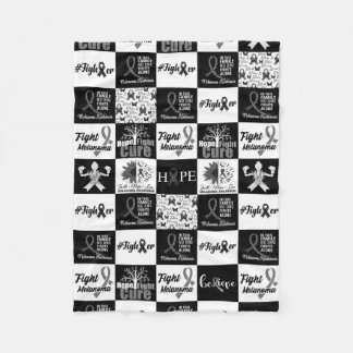 Melanoom Patroon Caro Fleece Gooi Deken