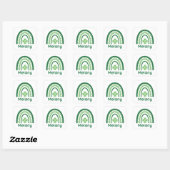 Melany Name Clover Boho Rainbow Vierkante Sticker (Vel)