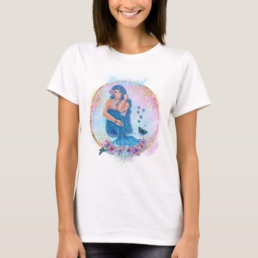 Melasandria zeemeermin van Renee Lavoie T-shirt (Voorkant)