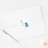 Melatonin Neurotransmitter Ronde Sticker (Envelop)