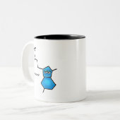 Melatonin Neurotransmitter Tweekleurige Koffiemok (Voorkant links)