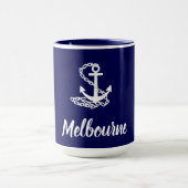 Melbourne Anchor - Maritime Style Blue and White Mok (Midden)