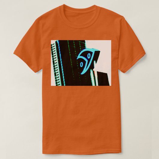 Melbourne Aquarium-bord met gebouwen op de achterg T-shirt (Design voorkant)