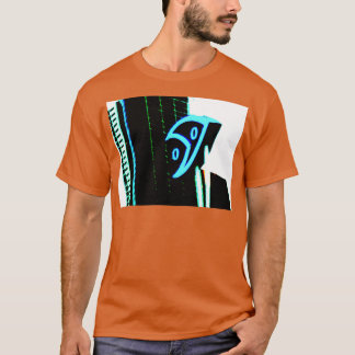 Melbourne Aquarium-bord met gebouwen op de achterg T-shirt