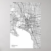 Melbourne AU wand poster kunst (Voorkant)
