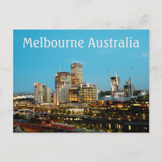 Melbourne Australia Briefkaart (Voorkant)