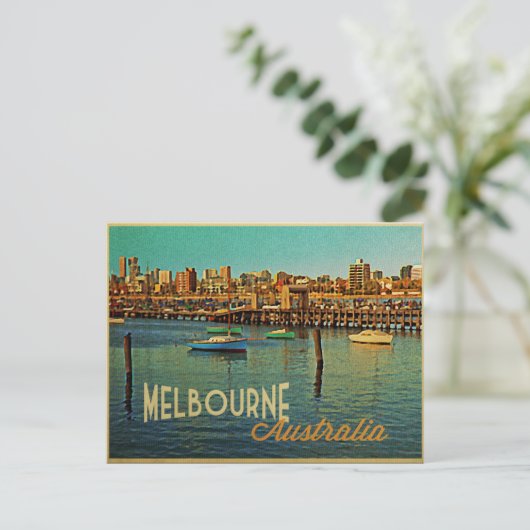 Melbourne Australia Briefkaart (Staand voorkant)