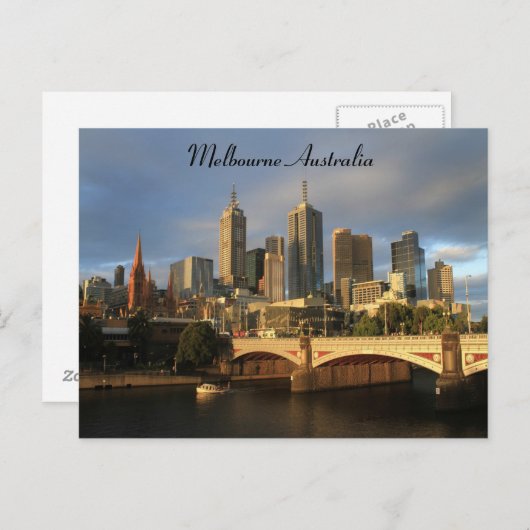 Melbourne Australia Briefkaart (Voorkant / Achterkant)