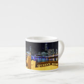 Melbourne Australia CBD Lights over Queen's Bridge Espresso Kop (Voorkant rechts)