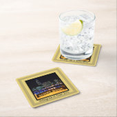 Melbourne Australia CBD Lights over Queen's Bridge Kartonnen Onderzetters (Insitu)