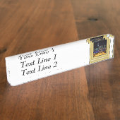 Melbourne Australia CBD Lights over Queen's Bridge Naambordje (Zijkant)