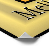 Melbourne Australia CBD Lights over Queen's Bridge Poster (Hoek)